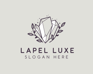 Luxe Premium Crystal Stone logo design