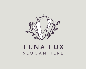 Luxe Premium Crystal Stone logo design