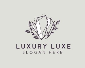 Luxe Premium Crystal Stone logo design