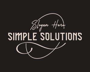 Simple Cursive Business logo design