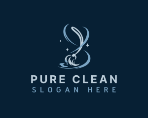 Mop Janitorial Cleaning logo design