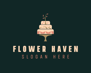 Cake Cherry Blossom Bakery logo design