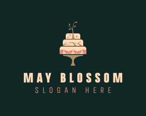 Cake Cherry Blossom Bakery logo design