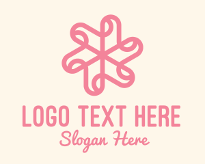 Cherry Blossom - Abstract Pink Flower logo design