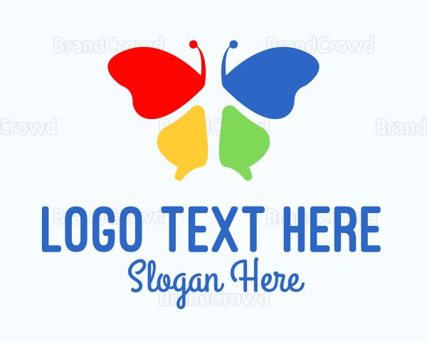 Multicolor Beauty Butterfly Logo