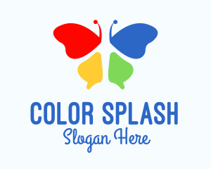 Multicolor Beauty Butterfly  logo design