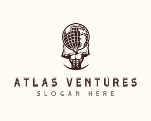 Atlas - Strong Atlas Globe logo design