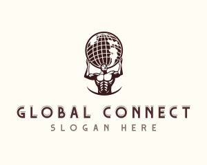 Strong Atlas Globe logo design