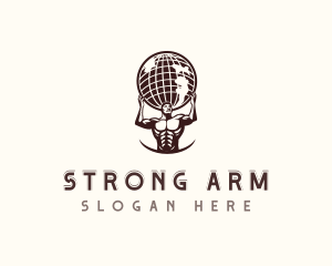 Strong Atlas Globe logo design