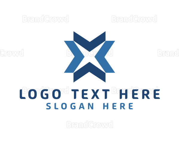 Geometric Arrow Star Logo