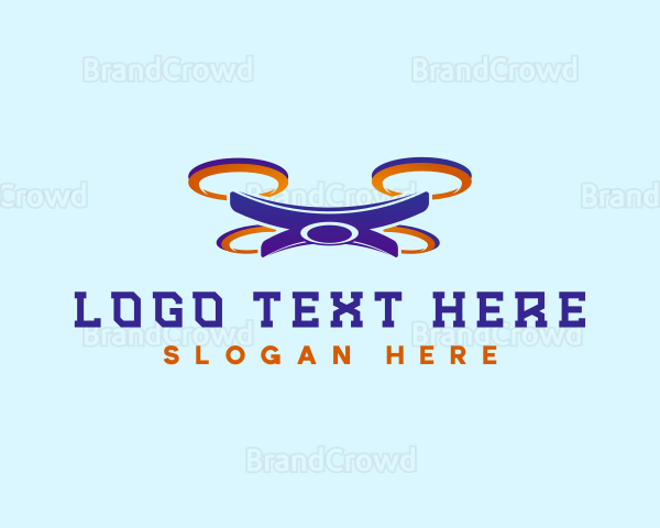 Drone Quadcopter Technology Logo