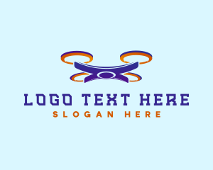 Videography - Drone Quadcopter Technology logo design