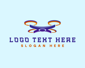 Drone Quadcopter Technology Logo