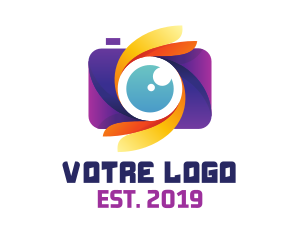 Vlogger - Modern Photography Camera logo design