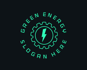 Electric Energy Gear  logo design