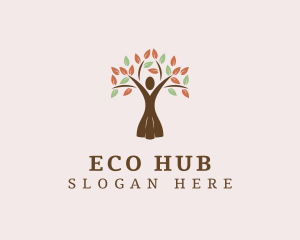 Organic Tree Lady logo design