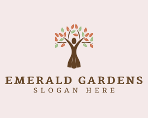 Organic Tree Lady logo design