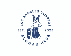 Animal Shelter - Pug Dog Skateboarding logo design
