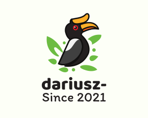 Safari Park - Tropical Hornbill Bird logo design