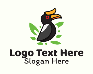 Tropical Hornbill Bird Logo