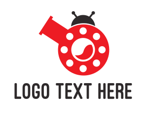 Insect - Laboratory Flask Ladybug logo design