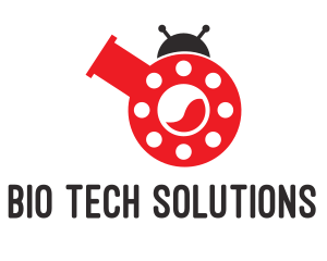 Biology - Laboratory Flask Ladybug logo design