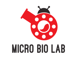 Laboratory Flask Ladybug logo design