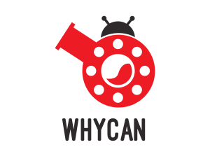 Laboratory Flask Ladybug logo design