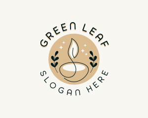 Candle Leaf Home Decor logo design