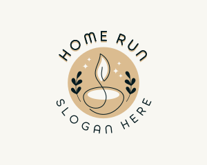 Candle Leaf Home Decor logo design