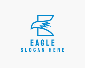 Wildlife Eagle Letter E logo design