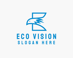 Wildlife Eagle Letter E logo design