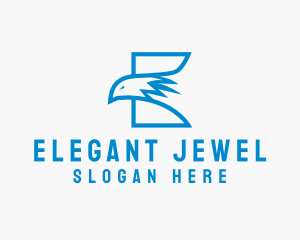 Wildlife Eagle Letter E logo design