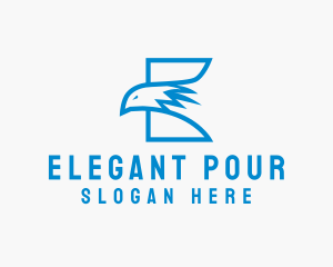 Wildlife Eagle Letter E logo design