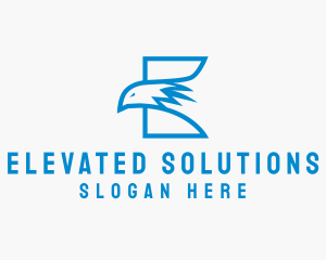 Wildlife Eagle Letter E logo design