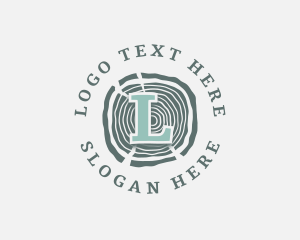 Tree Rings - Wood Lumber Carpentry Crafting logo design