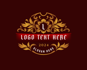 Leaf - Deluxe Floral Crest logo design