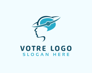 Speech - Brain Orbit Intelligence logo design
