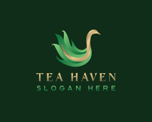 Luxury Swan Leaf logo design