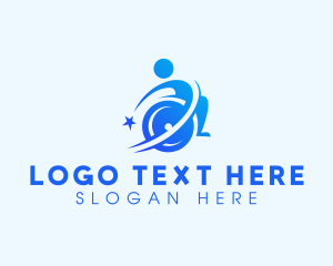 Patient - Disability Wheelchair Rehabilitation logo design