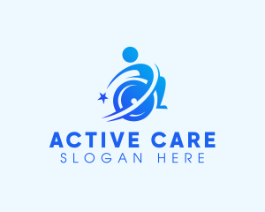 Physiotherapy - Disability Wheelchair Rehabilitation logo design