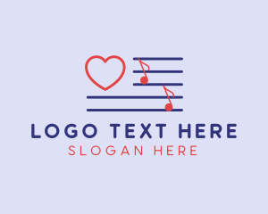 Music Shop - Love Song Music logo design