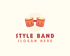 Musical African Drum logo design