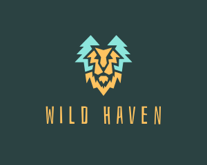 Lion Pine Forest logo design