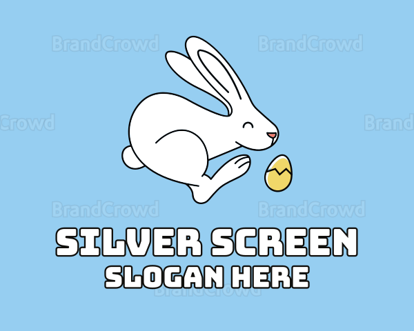 Easter Bunny Golden Egg Logo