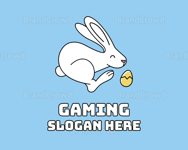 Easter Bunny Golden Egg Logo