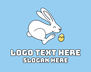 Egg - Easter Bunny Golden Egg logo design