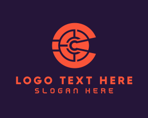 Negative Space - Cryptocurrency App Letter C logo design