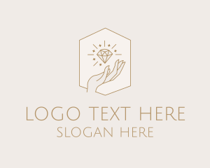 Derma - Jewelry Hand Diamond logo design