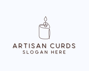 Scented Candle Heart logo design